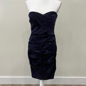 Calvin Klein deep purple strapless dress